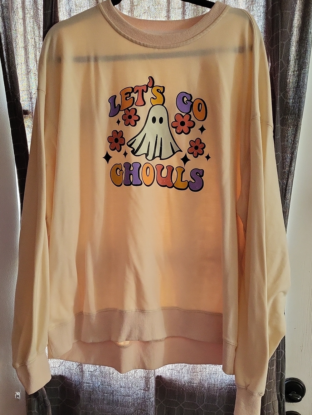 Amazon Cream 'Let's Go Ghouls' Graphic Sweatshirt